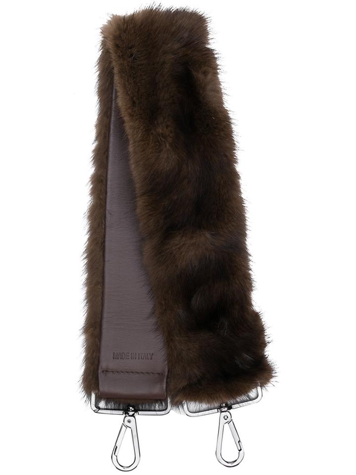 Max Mara Fur Shoulder Strap - Brown