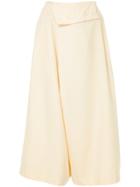 Comme Des Garçons Vintage Cropped Flared Trousers - Nude & Neutrals