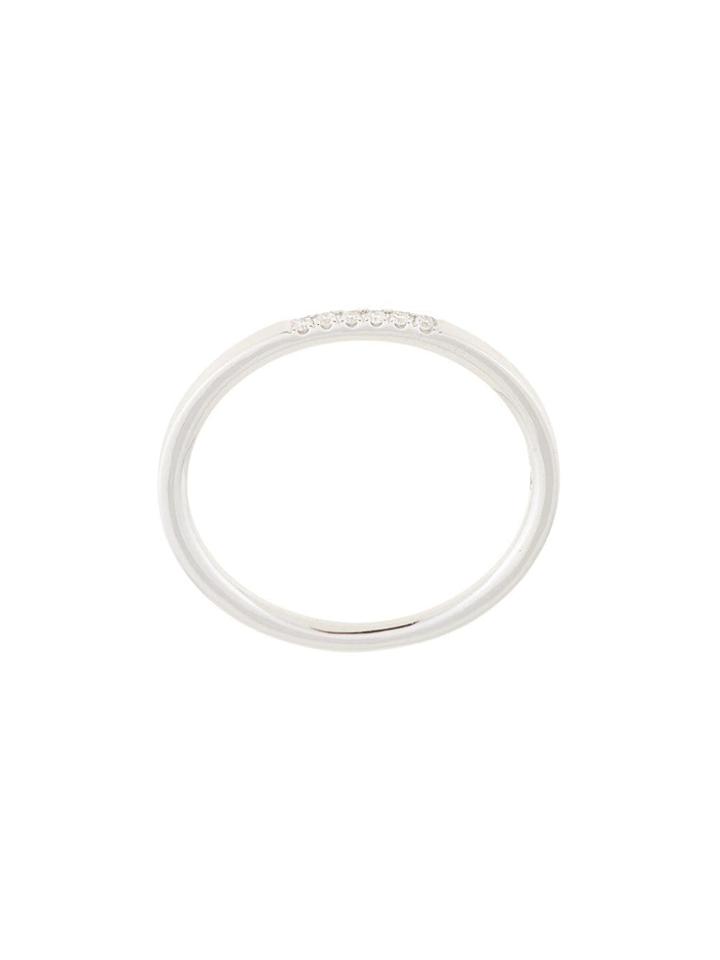 Natalie Marie 14kt White Gold Six Stone Diamond Queenie Ring - Silver