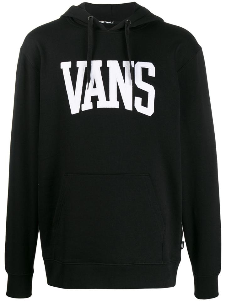 Vans Logo Drawstring Hoodie - Black