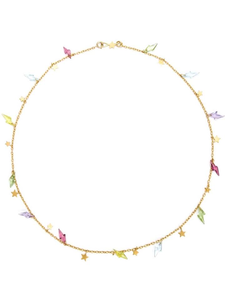 Marie Helene De Taillac Multi Charm Necklace, Women's, Metallic
