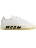 Msgm Oversized Sole Sneakers - White