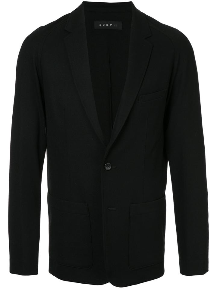 Roar Single Breasted Blazer - Black