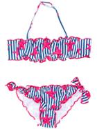 Mc2 Saint Barth Kids - Striped Bikini - Kids - Polyamide/spandex/elastane - 10 Yrs, Blue
