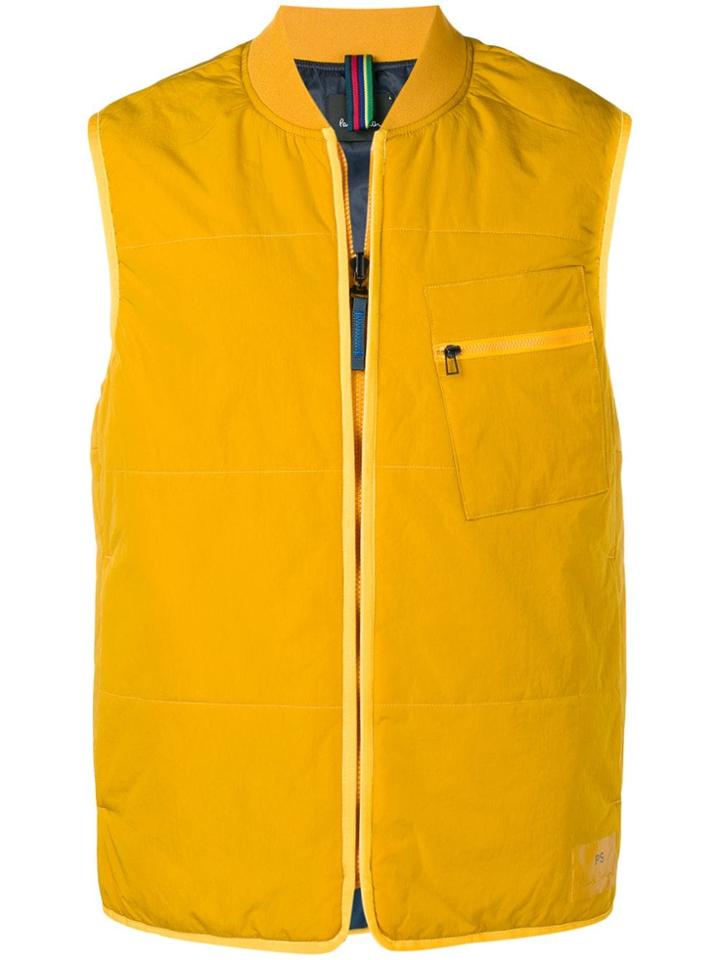 Ps By Paul Smith Quilted Gilet - Yellow