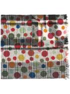 Faliero Sarti Printed Check Scarf, Women's, Polyamide/cashmere/virgin Wool