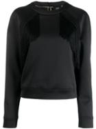 Cavalli Class Fringe-trimmed Sweatshirt - Black