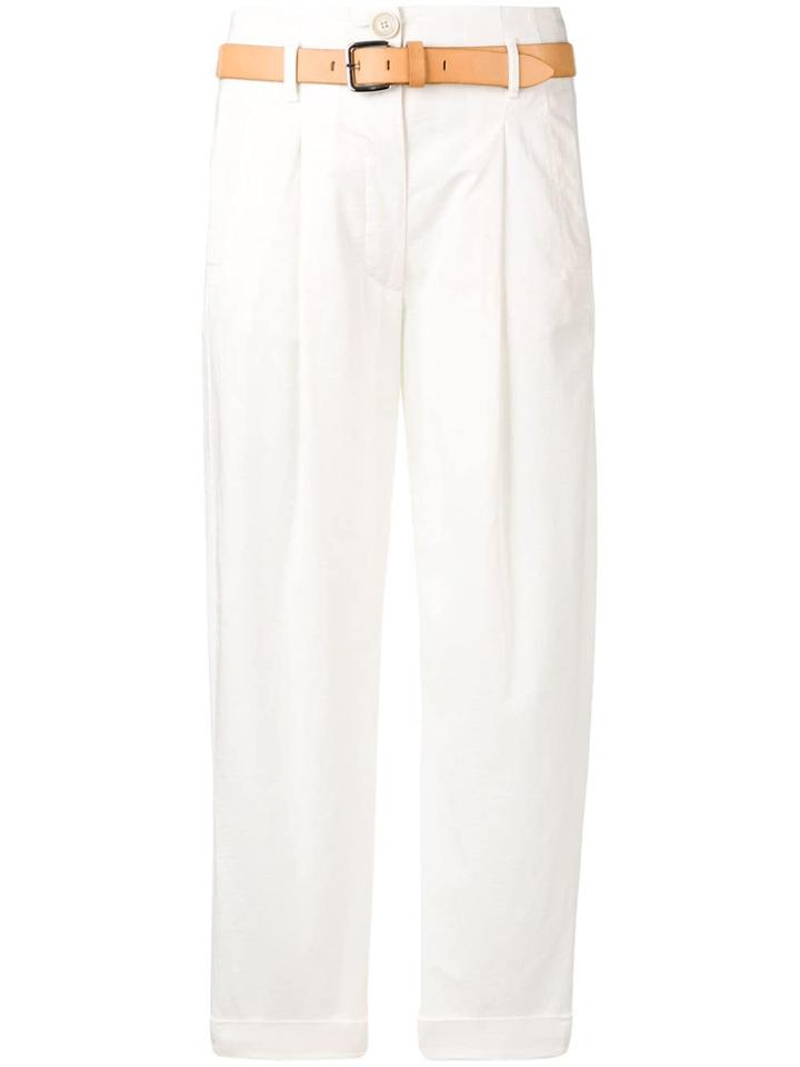 Tela Belted Cropped Trousers - White