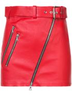 Amiri Biker Mini Skirt - Red