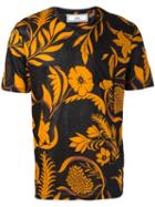Ami Alexandre Mattiussi Floral Print Chest Pocket T-shirt, Men's, Size: Large, Black, Cotton