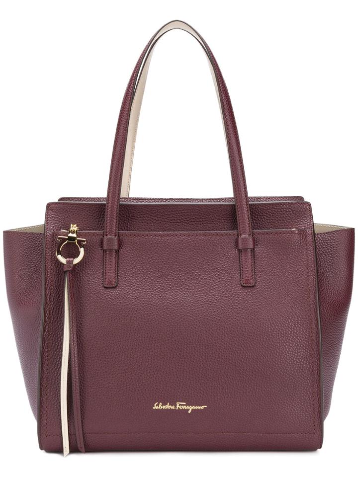 Salvatore Ferragamo Large Tote Bag - Pink & Purple