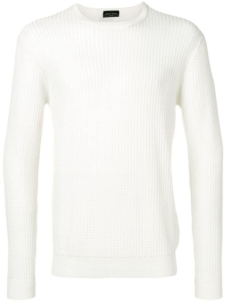 Roberto Collina Geometric Patterned Jumper - White