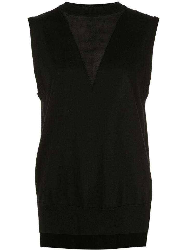 Adam Lippes Crewneck Sleeveless Shirt - Black