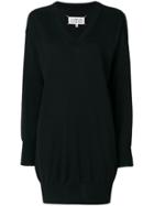 Maison Margiela V-neck Sweater Dress - Black