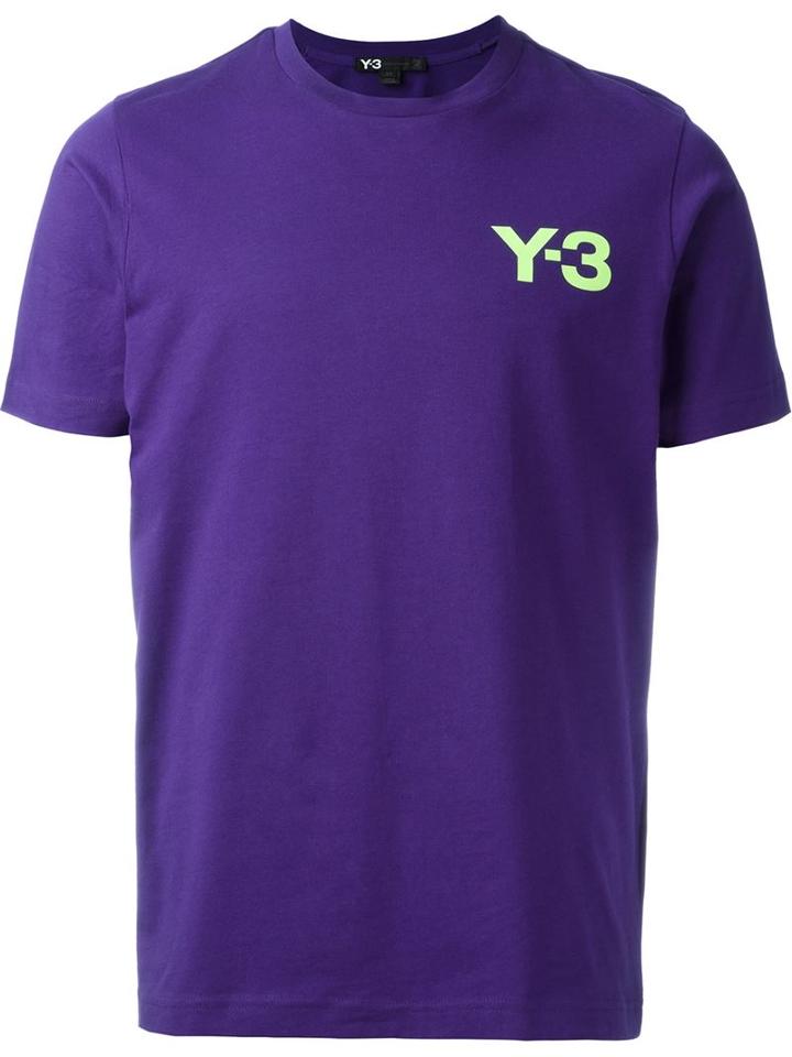 Y-3 'collegiate' T-shirt, Men's, Size: Medium, Pink/purple, Cotton