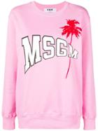 Msgm Logo Patch Sweatshirt - Pink