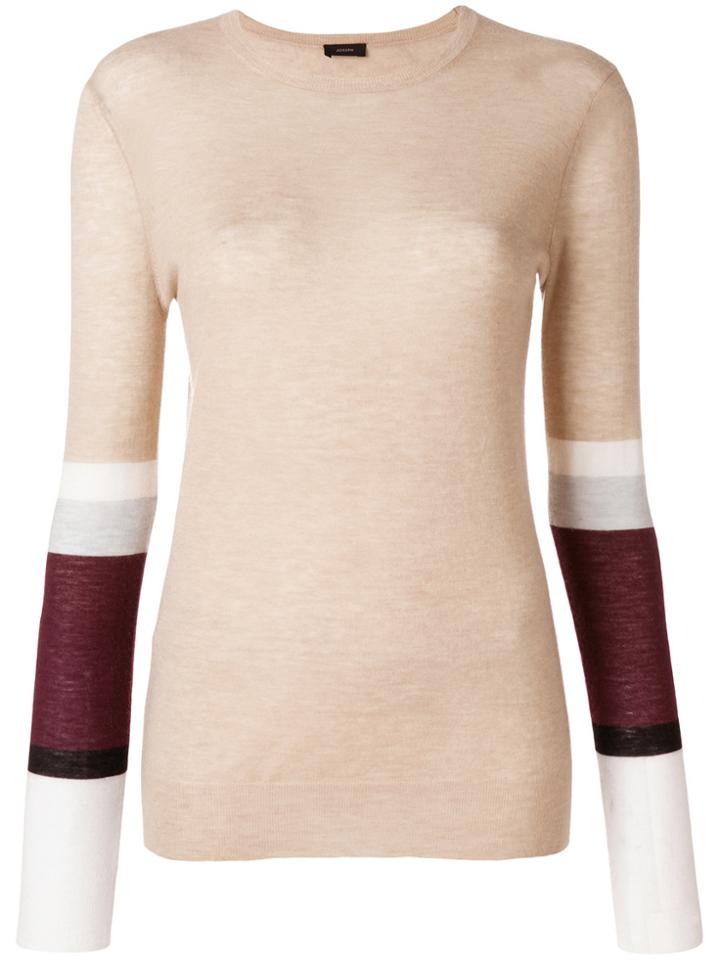 Joseph Contrast Stripe Detail Top - Brown