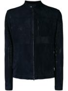 Salvatore Santoro Biker Jacket, Men's, Size: 52, Blue, Sheep Skin/shearling