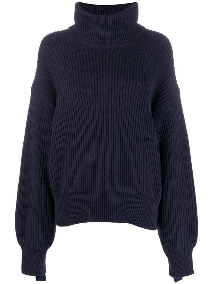 Helmut Lang Turtle Neck Jumper - Blue