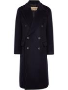 Burberry Double-faced Cashmere Tailored Coat - Blue