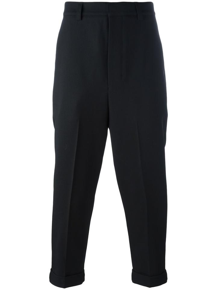 Ami Alexandre Mattiussi Oversize Carrot-fit Trousers, Men's, Size: 40, Black, Virgin Wool