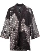 Homme Plissé Issey Miyake Printed Jacket, Men's, Size: 3, Grey, Polyester