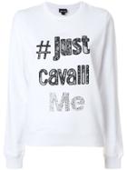 Just Cavalli Logo Design Sweatshirt - White