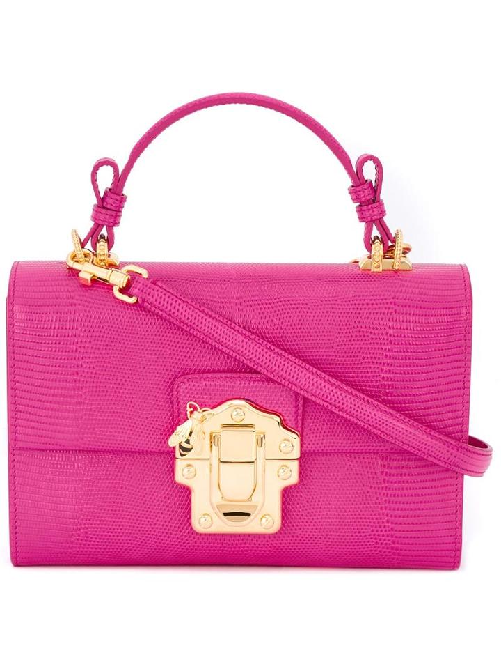Dolce & Gabbana Lucia Tote, Women's, Pink/purple, Leather