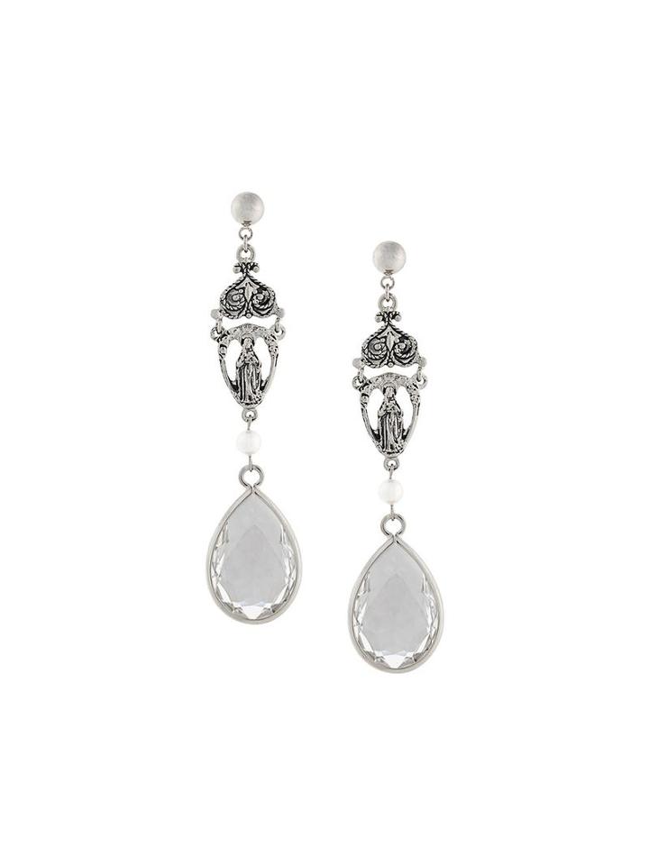 Givenchy Madonna Charm Earrings, Women's, Metallic