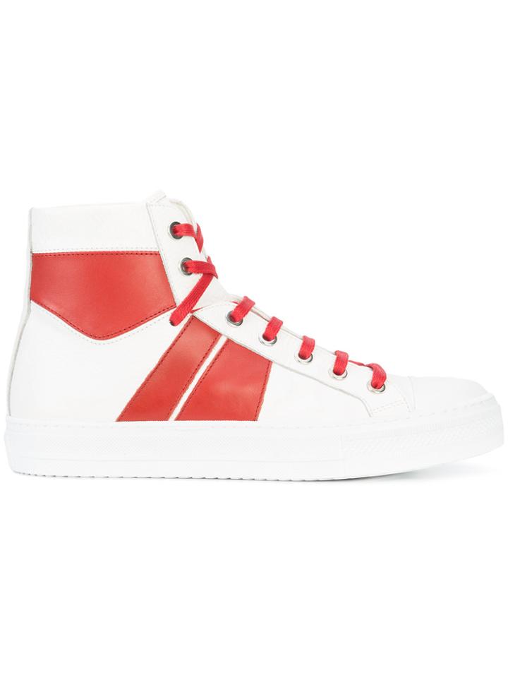 Amiri Contrast Panel Hi-top Sneakers - White