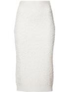 Michael Kors Textured Skirt, Women's, Size: Large, White, Polyester/viscose