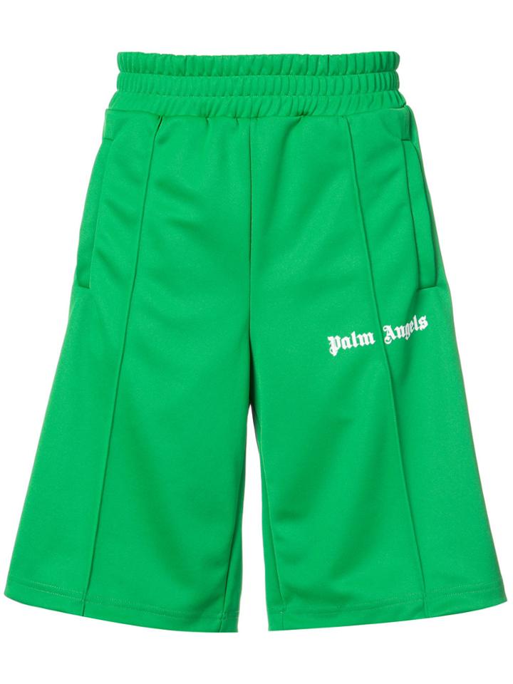 Palm Angels Side-striped Track Shorts - Green