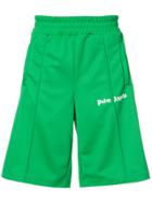 Palm Angels Side-striped Track Shorts - Green