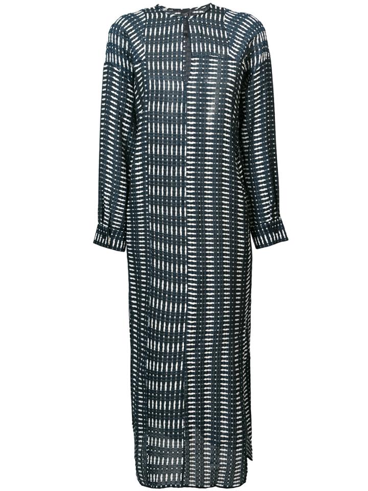 Zero + Maria Cornejo Embroidered Longline Dress - Blue