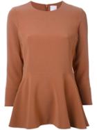 Cityshop Peplum Hem Top, Women's, Brown, Triacetate/polyester