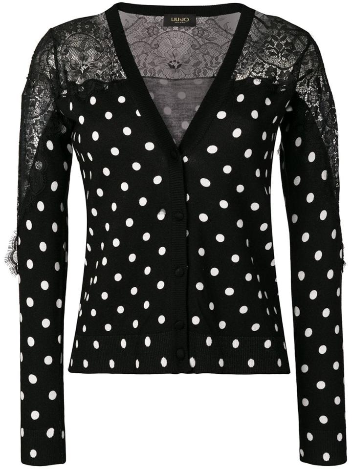 Liu Jo Black And White Polka Dot Cardigan