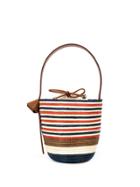 Cesta Collective Striped Bucket Bag - Red