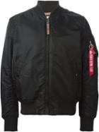 Alpha Industries Classic Bomber Jacket, Men's, Size: Medium, Black, Nylon/polyester