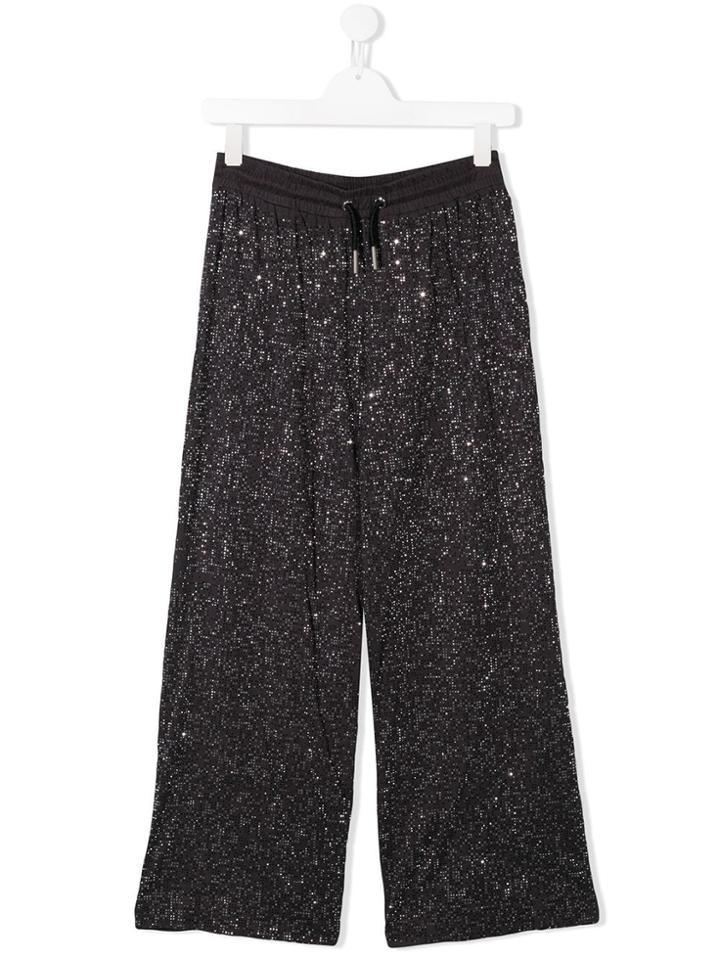 Diesel Kids Glitter Wide Leg Trousers - Grey