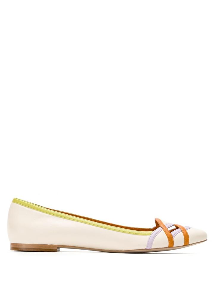 Sarah Chofakian Leather Ballerina Shoes - Neutrals