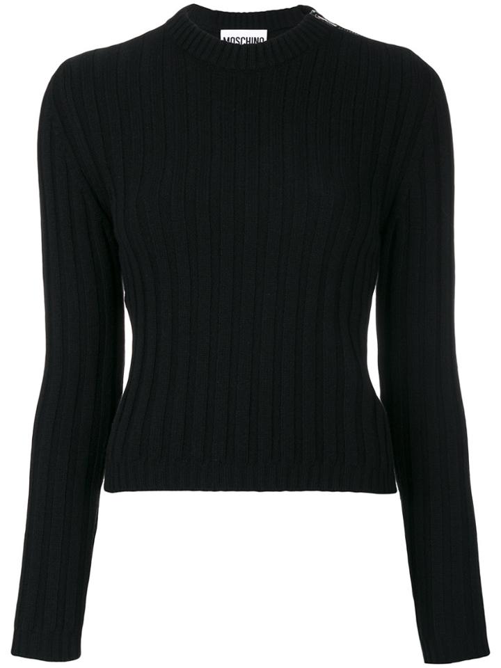 Moschino Zip Detail Jumper - Black