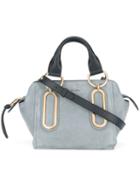 See By Chloé Small 'paige' Tote, Women's, Blue, Calf Leather/cotton