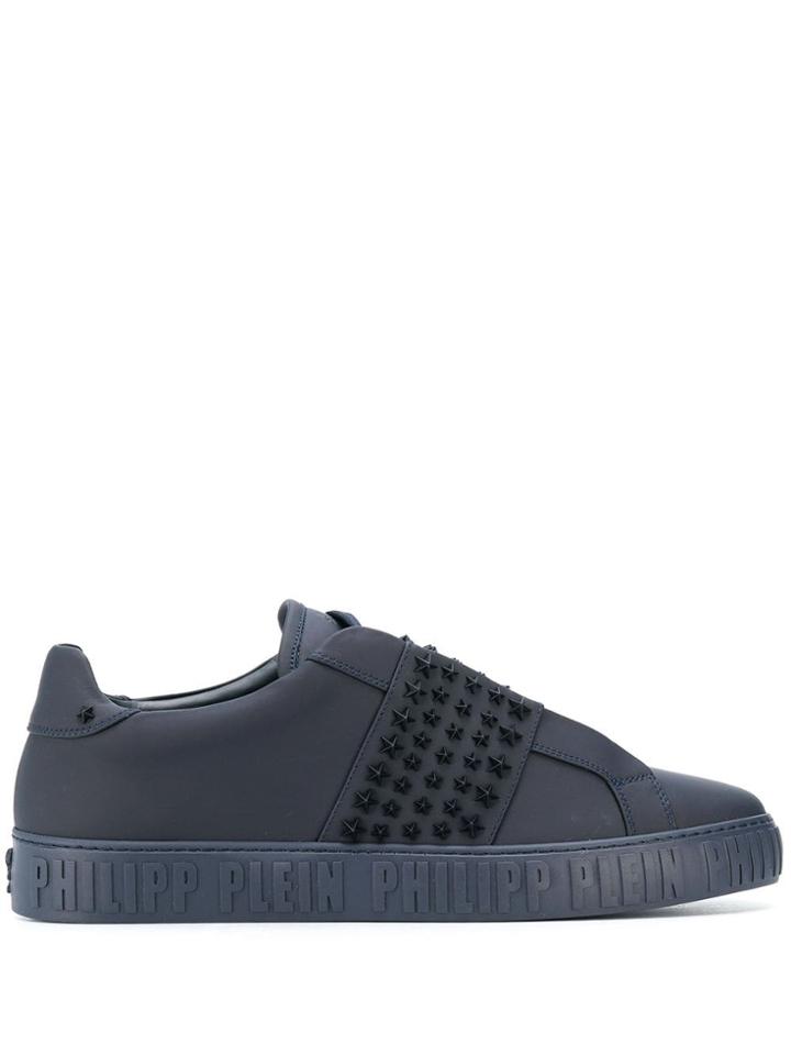 Philipp Plein Star Studded Sneakers - Blue