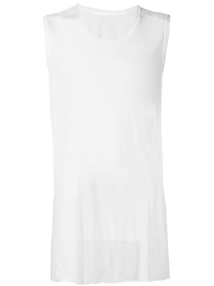 Julius Sheer Tank Top, Men's, Size: 2, White, Cotton/polyester