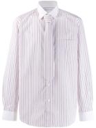 Burberry Classic Fit Monogram Motif Striped Shirt - Pink