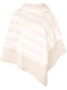 Cara Mila June Pearl Mink Poncho - Nude & Neutrals