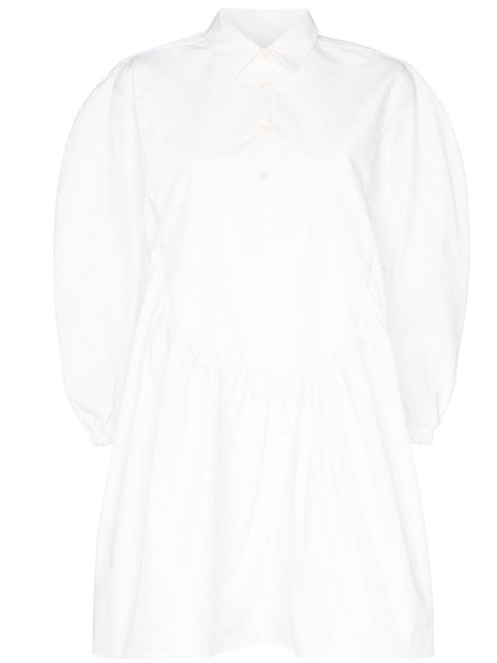 Shushu/tong Voluminous Mini Shirt Dress - White
