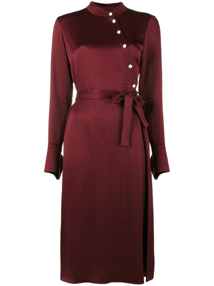 Osman Off Centre Button-up Dress - Pink & Purple