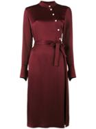 Osman Off Centre Button-up Dress - Pink & Purple