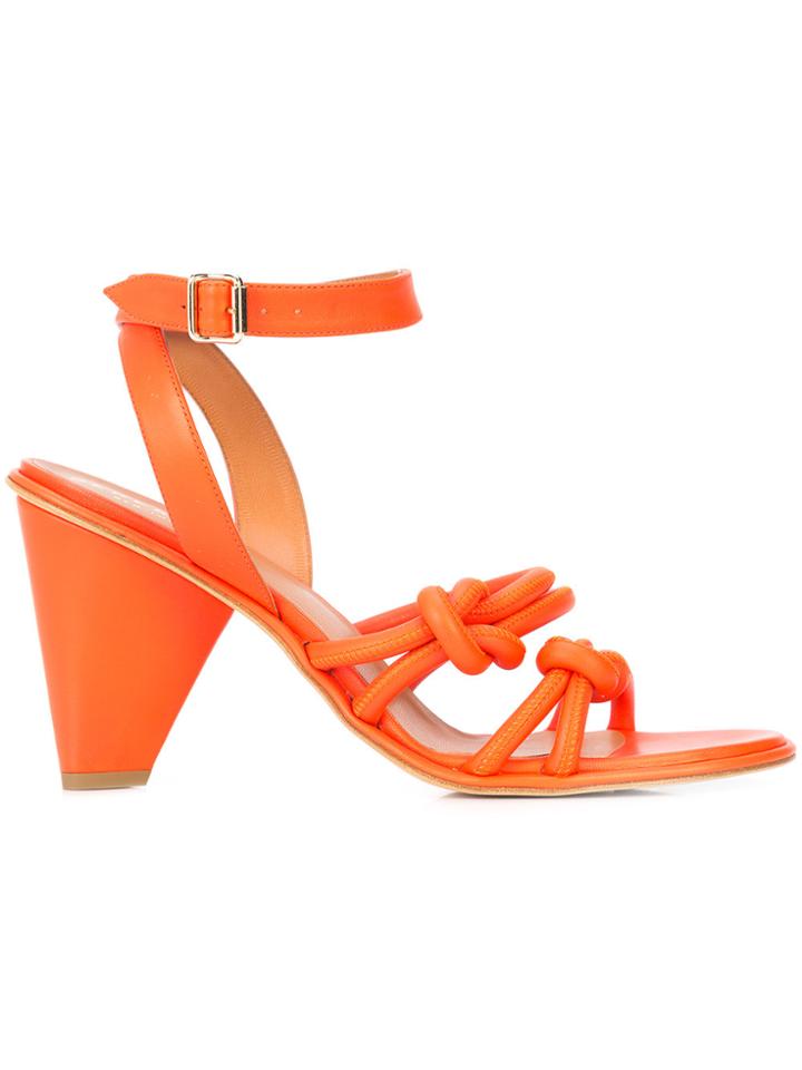Derek Lam Nuru Cone Heel Sandal - Yellow & Orange
